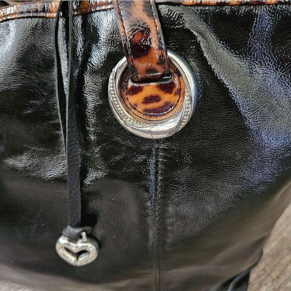 Brighton Patent Leather Leopard Print Tote Bag - Picture 9 of 16